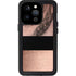 Rose Gold and Black Marble iPhone 15 Pro Waterproof Case